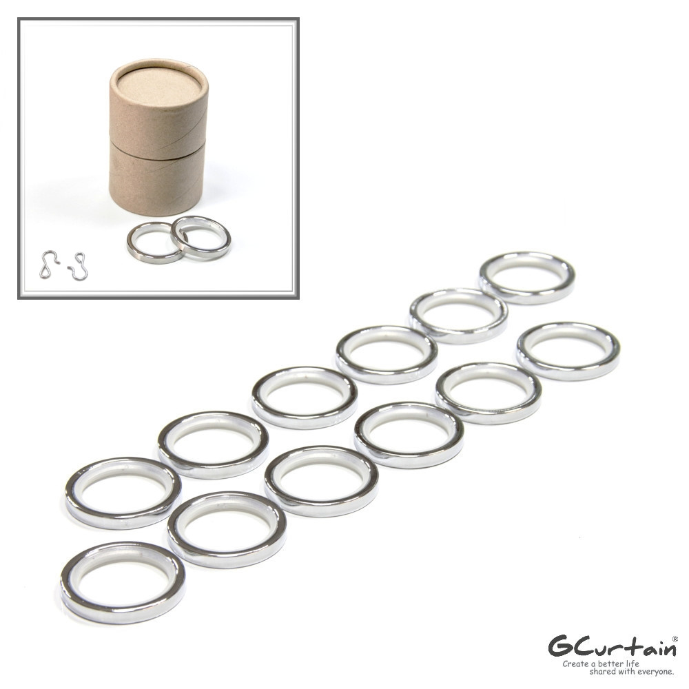 【GCurtain】鋅合金窗簾環、靜音環、消音環 #RZG001K-12 (內圈Φ30mm) 12入/組