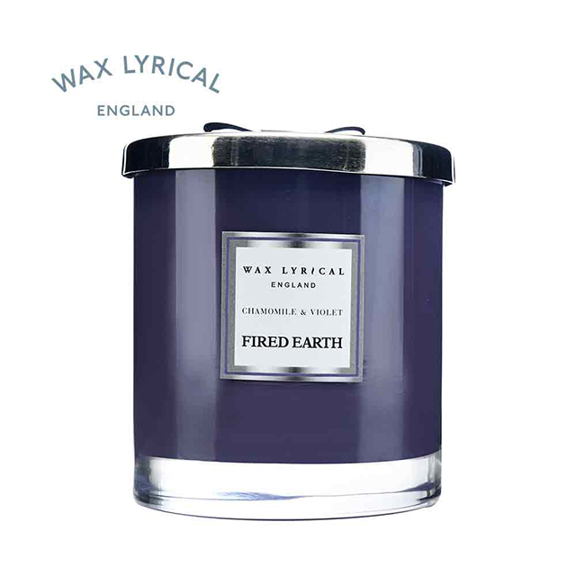 英國PM-WAX LYRICAL洋甘菊與紫羅蘭雙蕊香氛蠟燭-玻璃裝含蓋
