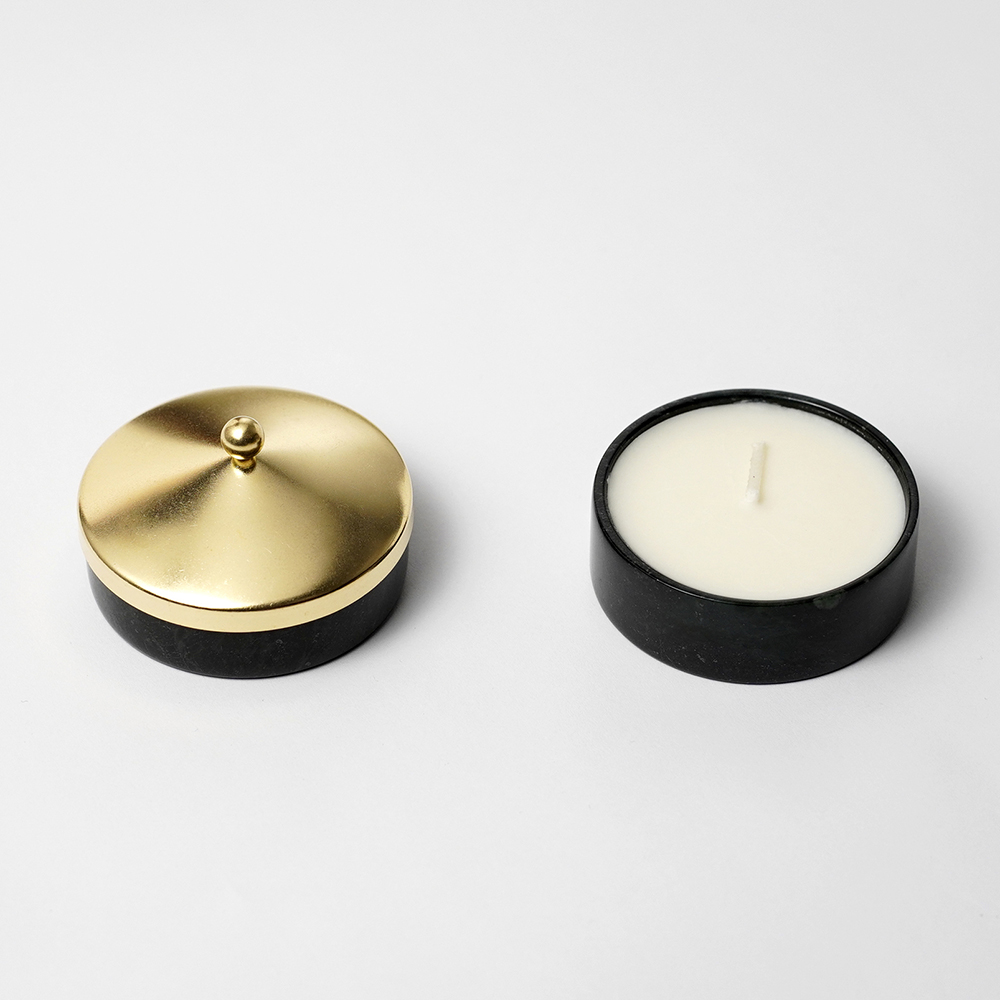 【Dot Design】花漾好 大理石香氛蠟燭-黑色大理石