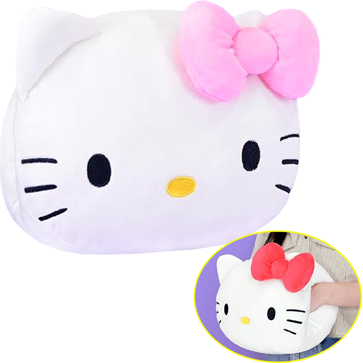 凱蒂貓HELLO KITTY暖手枕抱枕午安枕午睡枕靠枕靠墊 89487(生日禮物 聖誕節)【小品館】