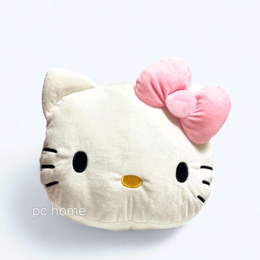 三麗鷗【Hello Kitty】粉色蝴蝶結暖手抱枕