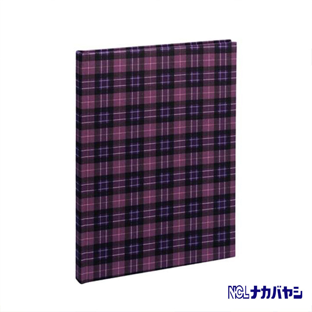 日本Nakabayashi 自黏相本 麻布系列 日式深格紋相本(紫)