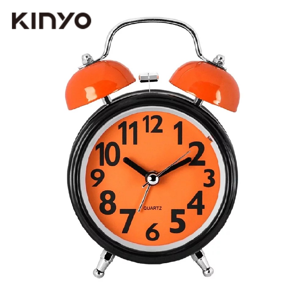 KINYO馬卡龍雙鈴鬧鐘TB702(橘)