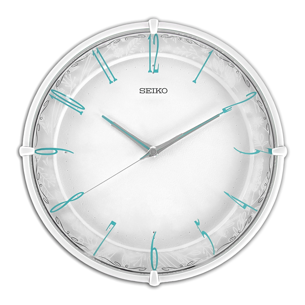 SEIKO 精工 / 30cm 滑動式秒針 靜音掛鐘 - 白色 ＃QXA811W/SK048