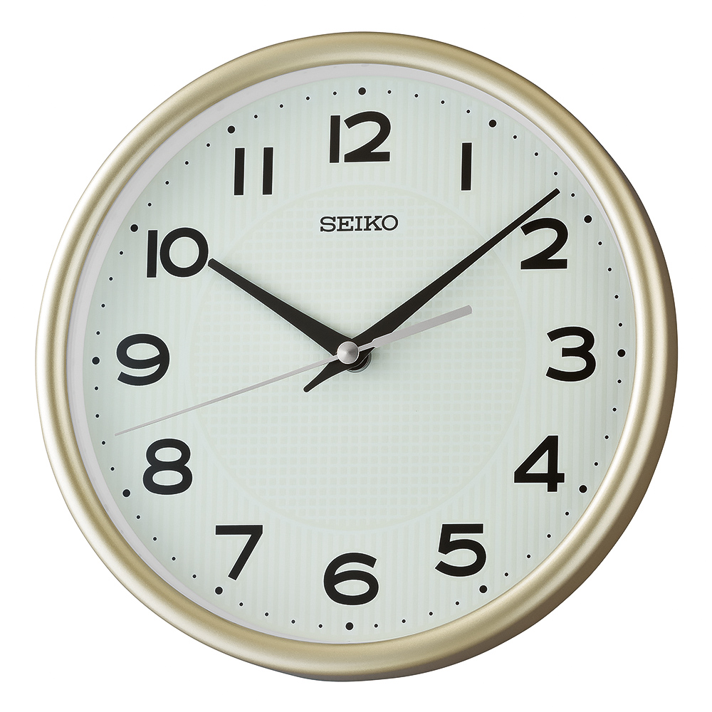 SEIKO 精工 全面夜光 滑動式秒針靜音兩用鐘 時鐘-金框 QXA836G