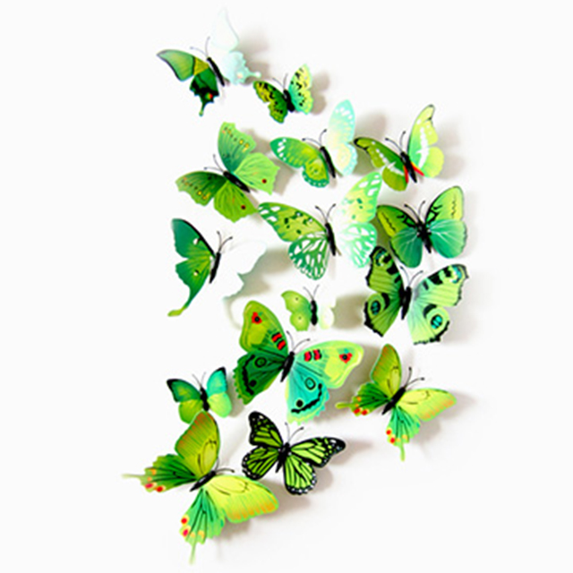 《Stylelife》3D蝴蝶裝飾磁鐵-草綠
