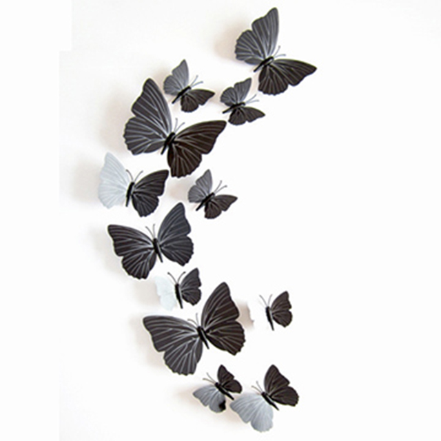 《Stylelife》3D蝴蝶造型磁鐵-亮黑