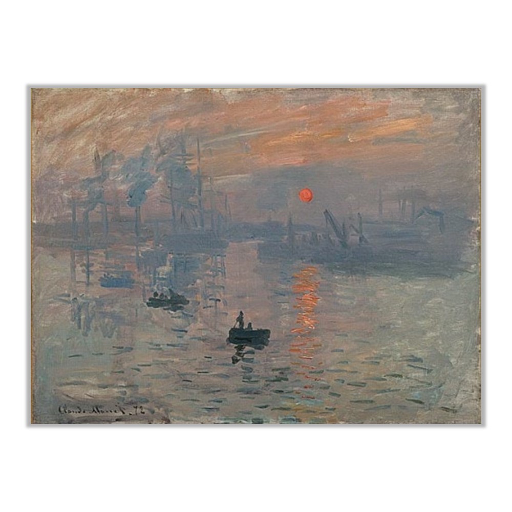 《日出》莫內Monet．印象派 世界名畫 風景油畫-40x60CM