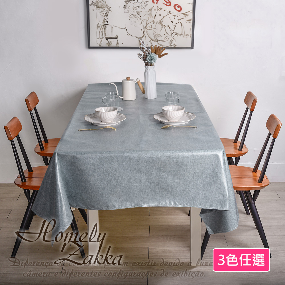 【Homely Zakka】高顏值輕奢純色棉麻桌巾140X180cm_3色任選