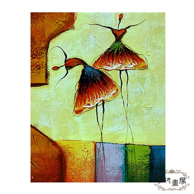 御畫房 曼妙舞姿 手繪無框油畫40x50cm