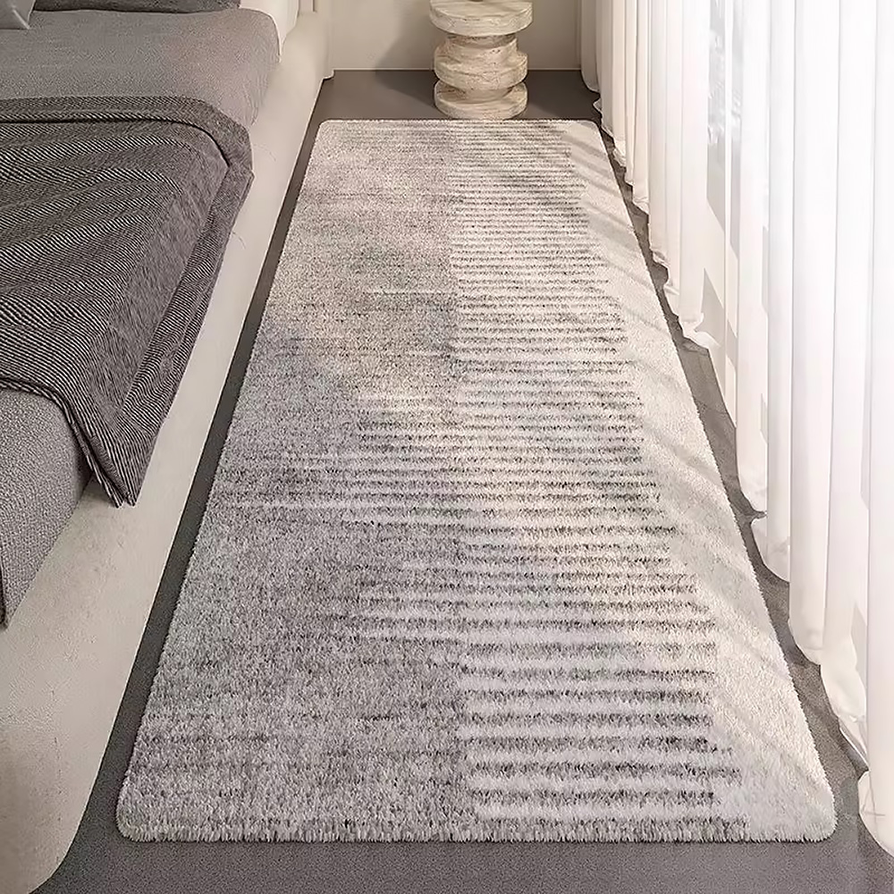 羊羔絨床邊長形地毯60*160CM/C3 初灰度