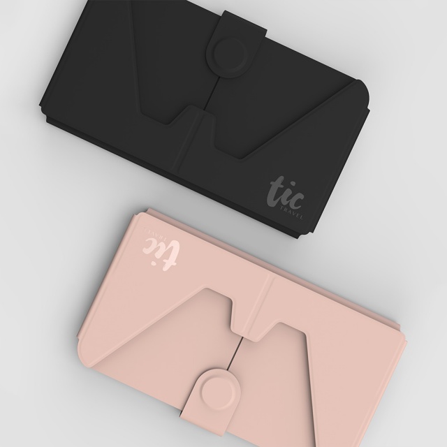 TIC HOLDER 超薄3合1 手機支架卡片口罩收納夾(2入組)