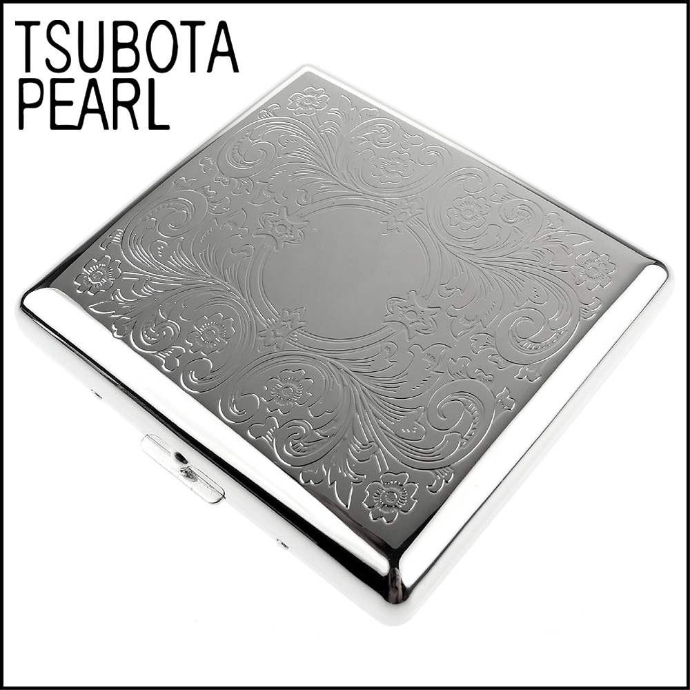 【Pearl 珍珠】日本進口~高質感Casual metal煙盒(阿拉伯式花紋銀色款)