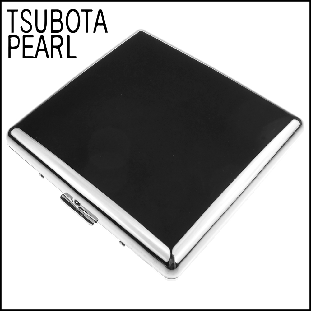【Pearl 珍珠】日本進口~高質感Casual metal煙盒(黑鎳款)