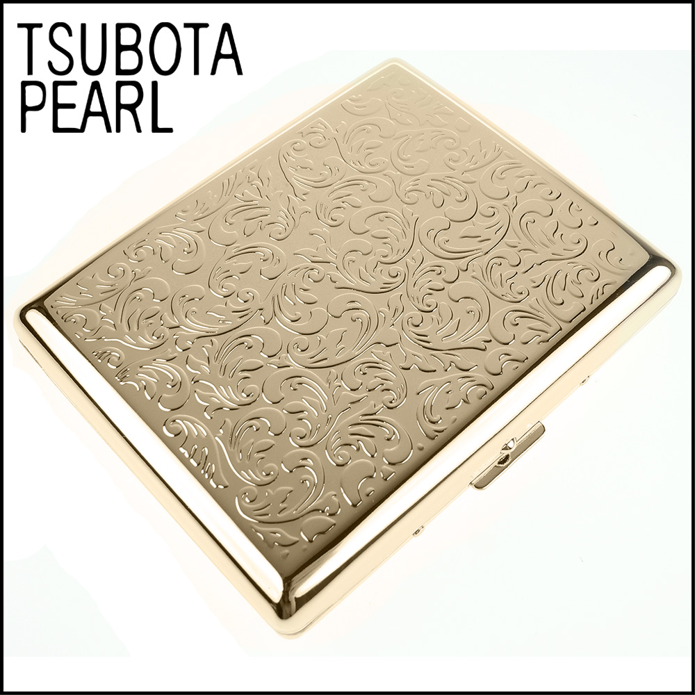 【Pearl 珍珠】日本進口~Casual metal 長煙盒(阿拉伯式花紋金色款)