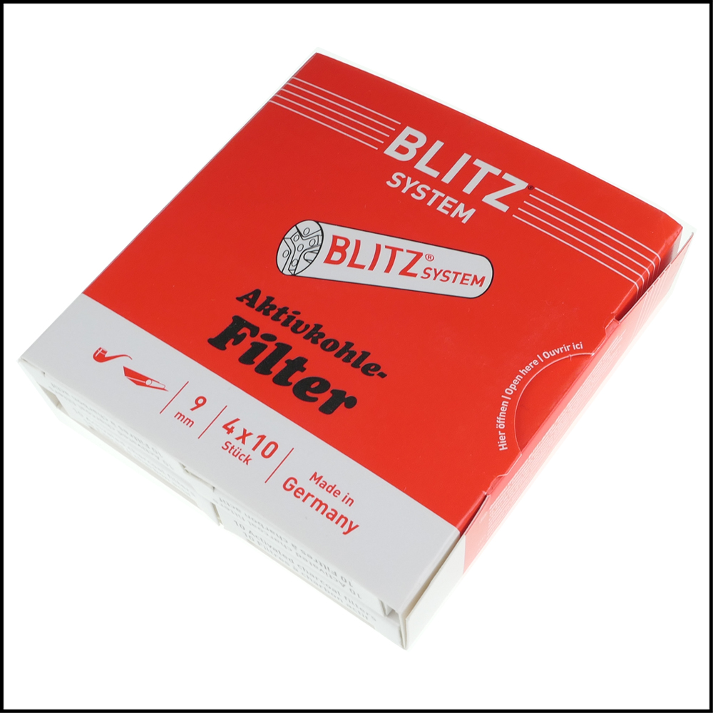 【BLITZ】煙斗用9mm活性碳濾心-德國製造(40支入)
