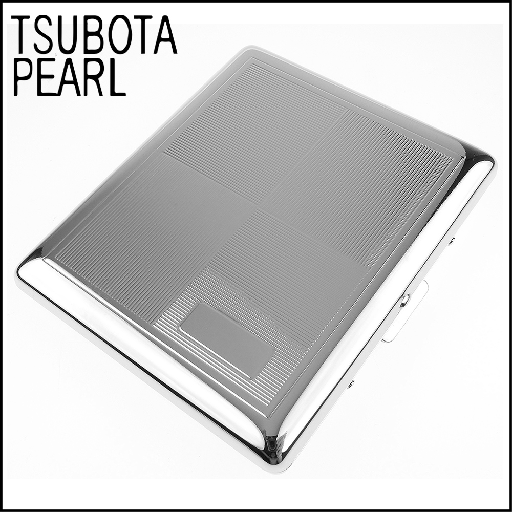 【Pearl 珍珠】日本進口~高質感Casual metal煙盒(9支入條紋款)