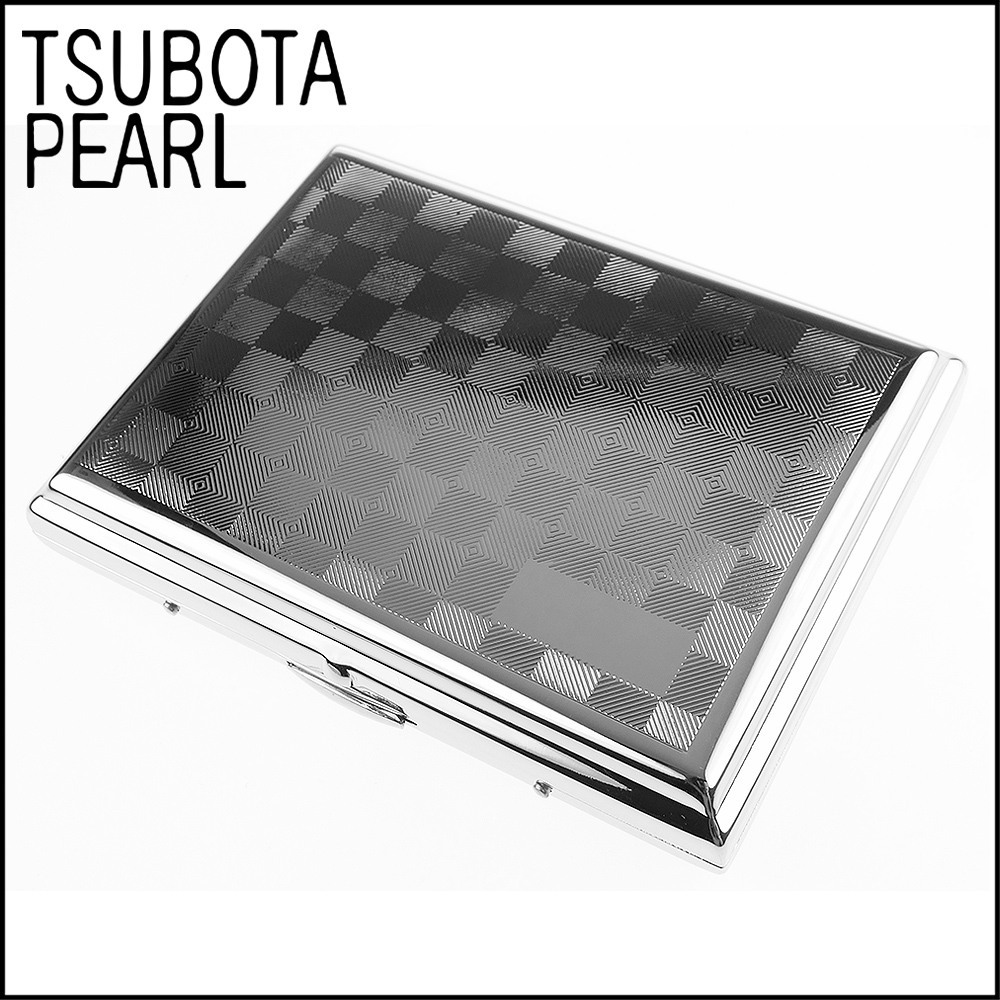 【Pearl 珍珠】日本進口~高質感Casual metal煙盒(16支入格紋款)