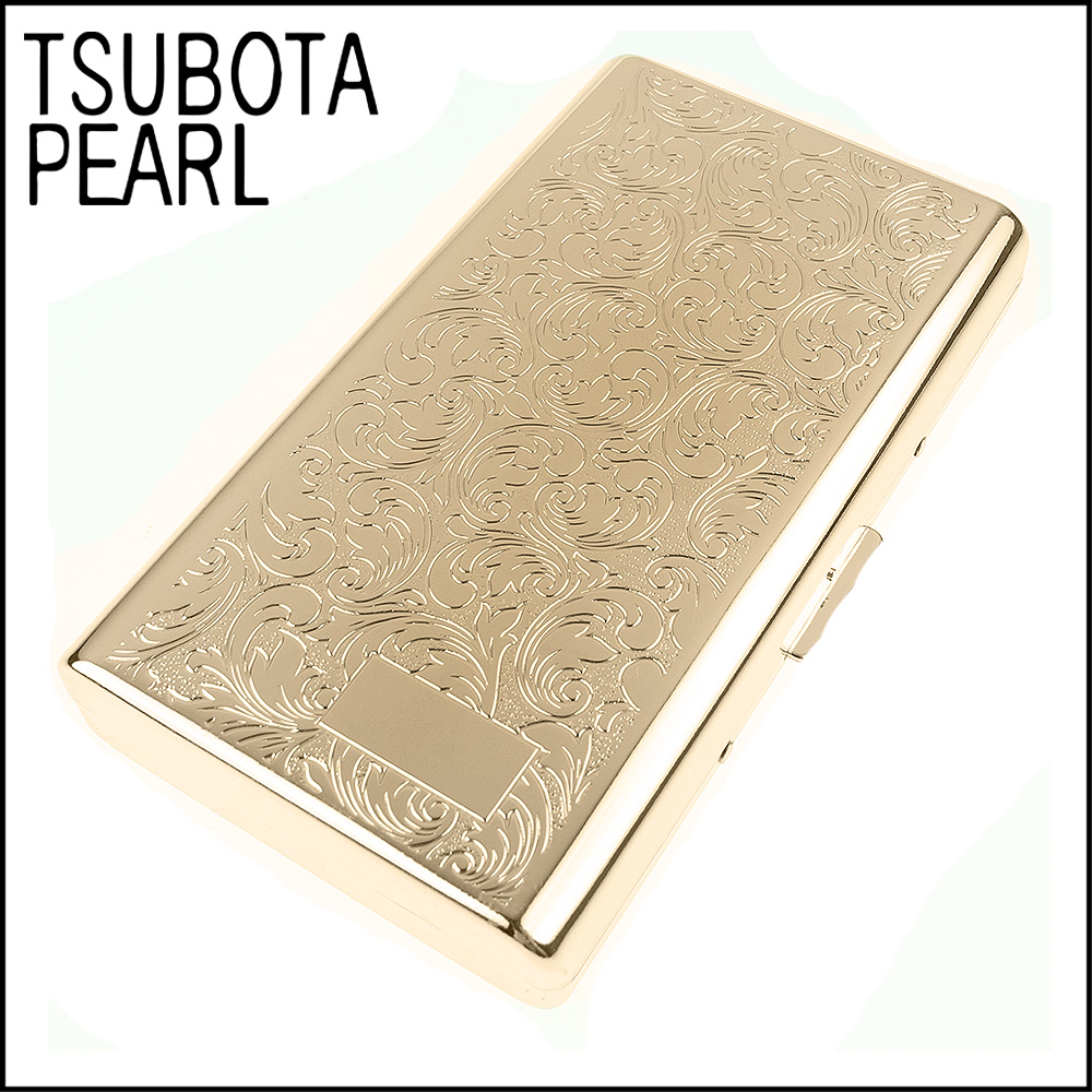 【Pearl 珍珠】日本進口~Casual metal 長煙盒(14支入/阿拉伯式花紋金色款)