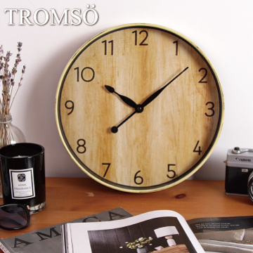 TROMSO北歐木質格調-靜音掃描時鐘-風尚原木