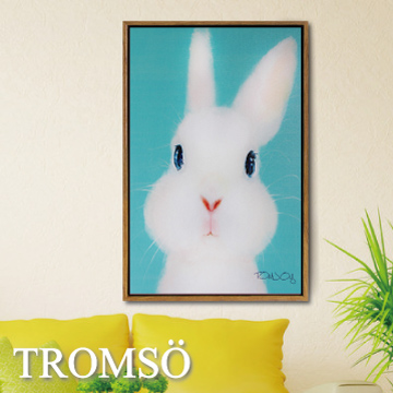 TROMSO北歐風尚板畫有框畫-萌萌小兔40X60CM