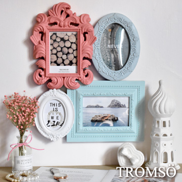 TROMSO夏朵馬卡龍4框組-粉藍