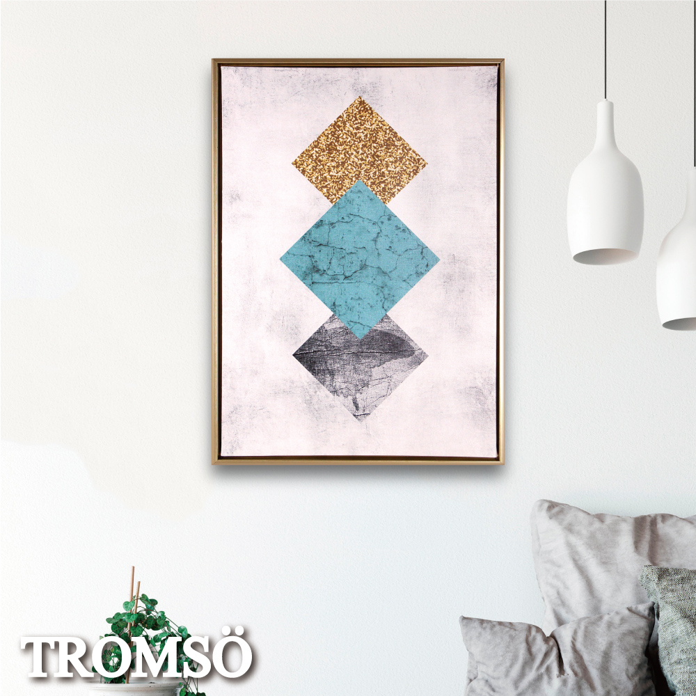 TROMSO北歐時代風尚有框畫-碧藍三菱WA172
