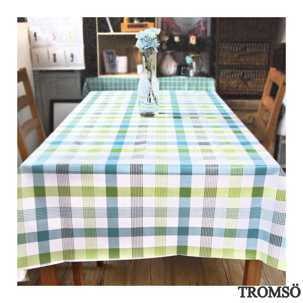 TROMSO北歐生活抗汙防水桌布-斯特藍綠格