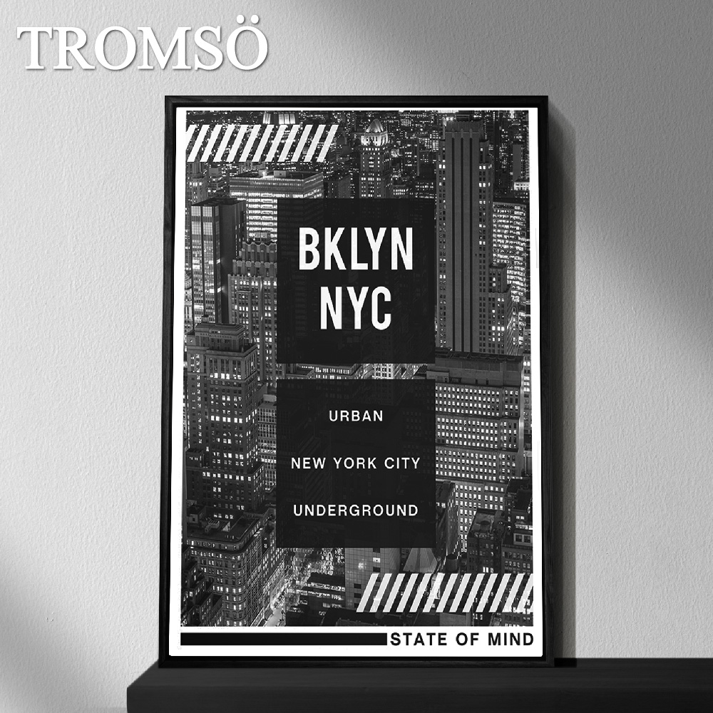 TROMSO北歐生活版畫有框畫-紐約摩登WA209(40x60cm)