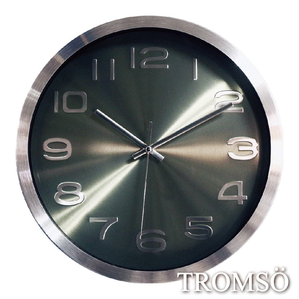 TROMSO風尚義大利金屬時鐘-金屬綠光