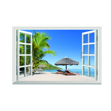 Stylelife情境壁貼★玩味創意3D立體視覺居家裝飾牆貼地貼△假窗-夏威夷度假