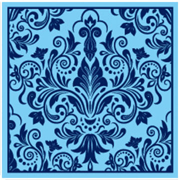 《Style-life》情境壁貼★仿真復古經典紋樣對角貼磁磚貼▴防水防滑磨砂款-青藍花紋