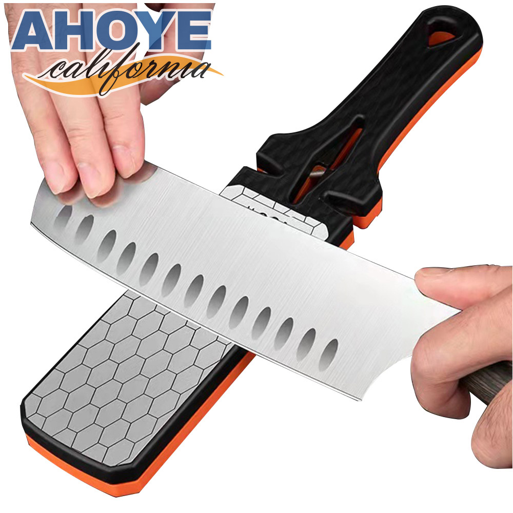 【ahoye】多功能不鏽鋼雙面磨刀石 (粗+精磨) 磨刀器