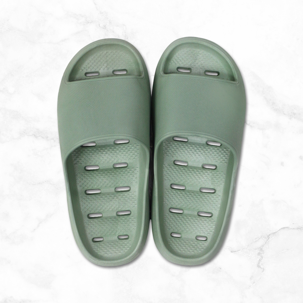 【寢室安居】綠/EVA厚底排水拖鞋