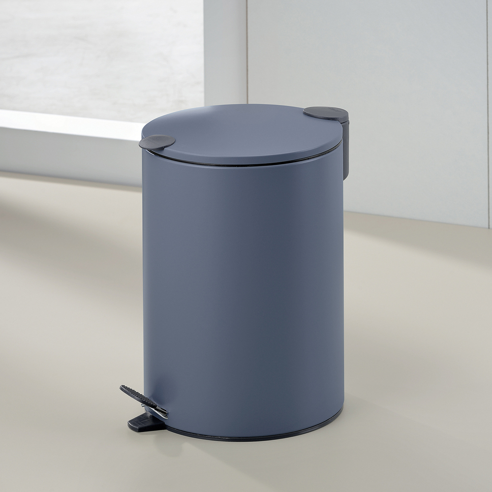 《KELA》Mats腳踏式垃圾桶(煙燻藍3L)