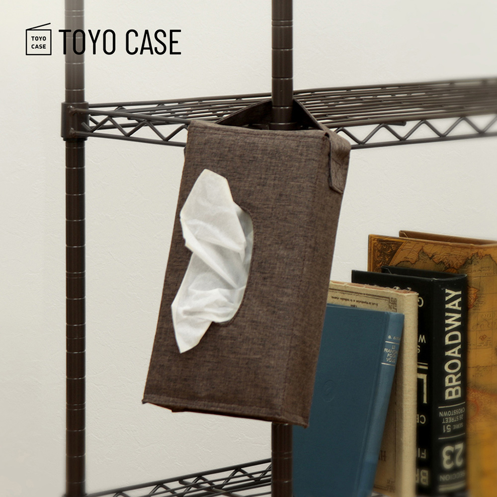 【日本TOYO CASE】亞麻風可掛式面紙盒收納套-3色可選