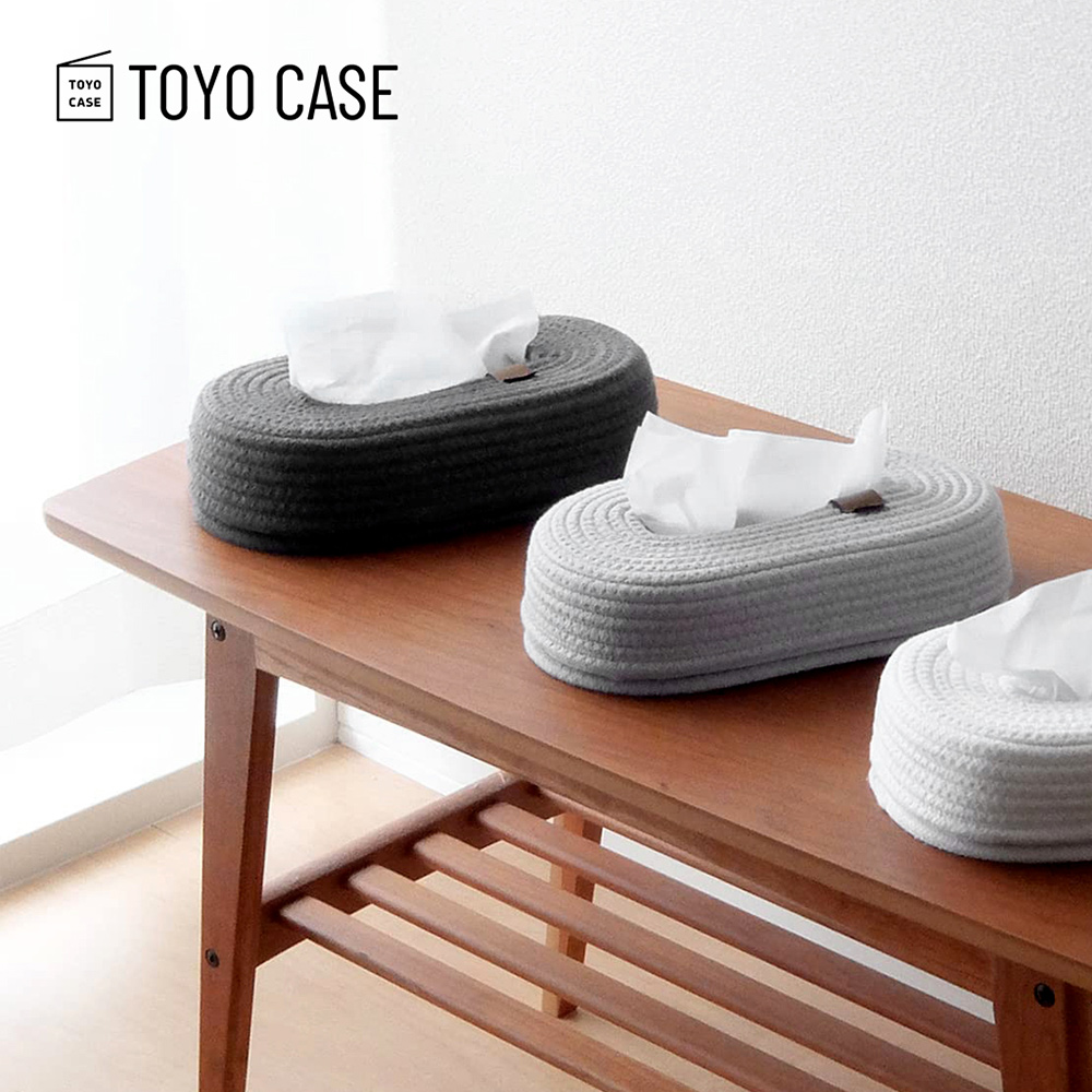 【日本TOYO CASE】北歐編織風面紙盒收納套-3色可選