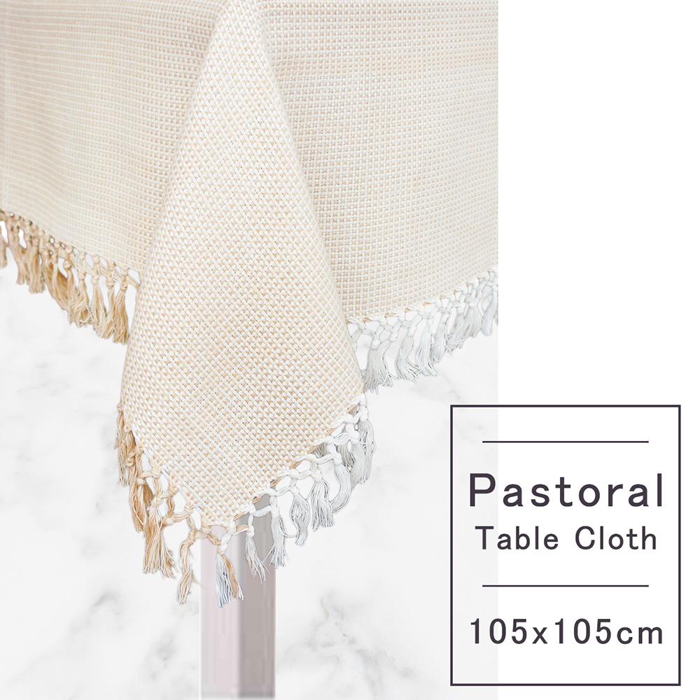 Pastoral 純棉桌巾 (105X105cm) (細格卡其)