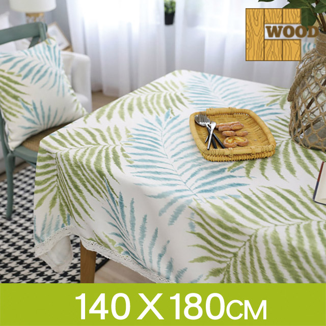 【品樂．Wood】伊縵☆美式鄉村綠葉田園風桌布桌巾(140*180cm)