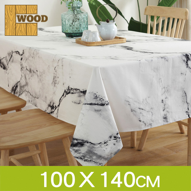 【品樂．Wood】簡約北歐大理石紋桌布桌巾(100*140cm)