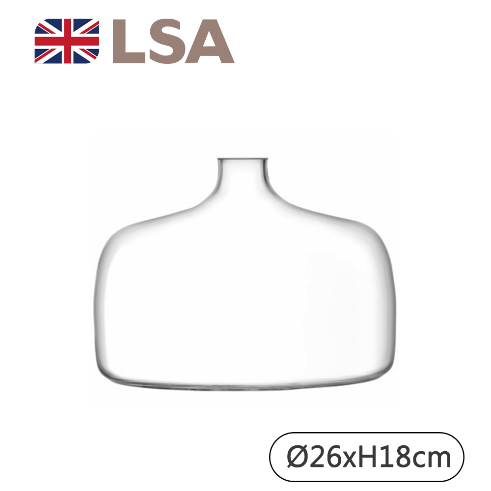 【LSA】VESSEL窄底窄口花瓶H18cm-透明