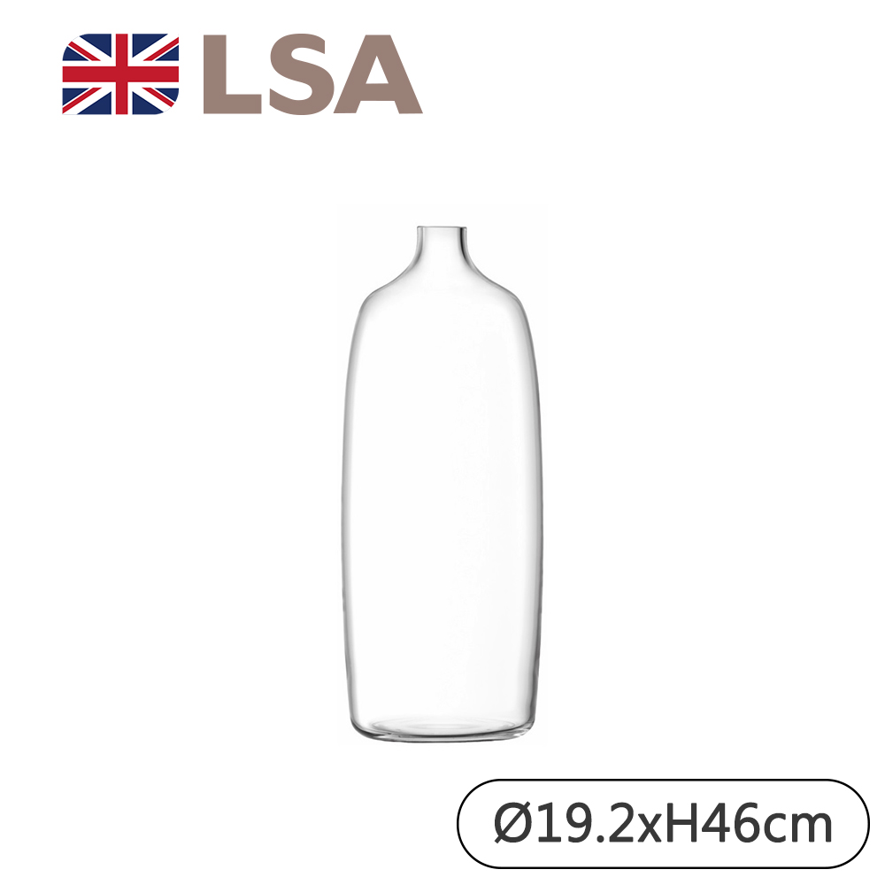 【LSA】VESSEL窄口花瓶H46cm-透明