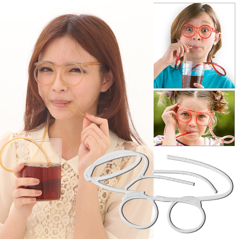 【神綺町】韓國搞笑眼鏡造型吸管2入/KUSO趣味眼鏡/大人小孩一起玩/吸管/眼鏡