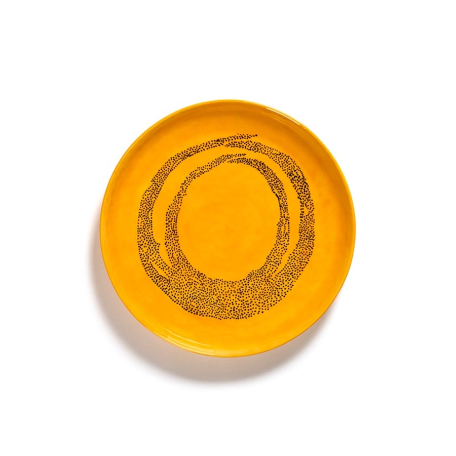 【WUZ屋子】比利時 SERAX OTTO 服務盤-黃/黑圈(單入禮盒)