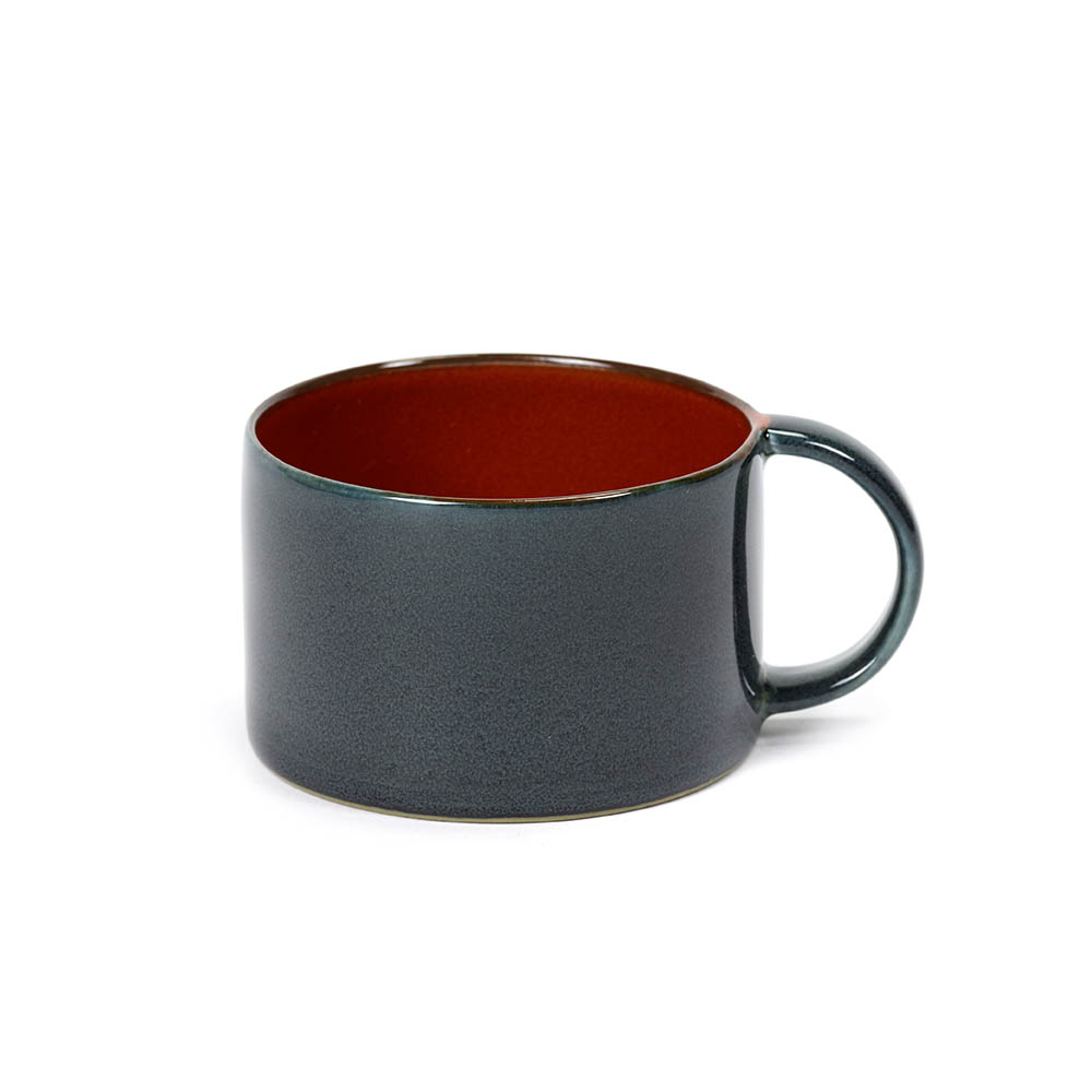 【WUZ屋子】比利時 SERAX ALG 咖啡杯-深藍(內層鏽紅)