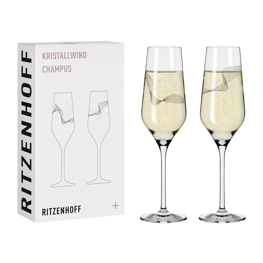 【WUZ屋子】德國 RITZENHOFF+ 流光系列香檳氣泡酒對杯-春之樂章 (1組2入)
