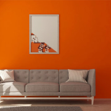 優質防水防污居家布置裝飾壁貼|純色-桔橙