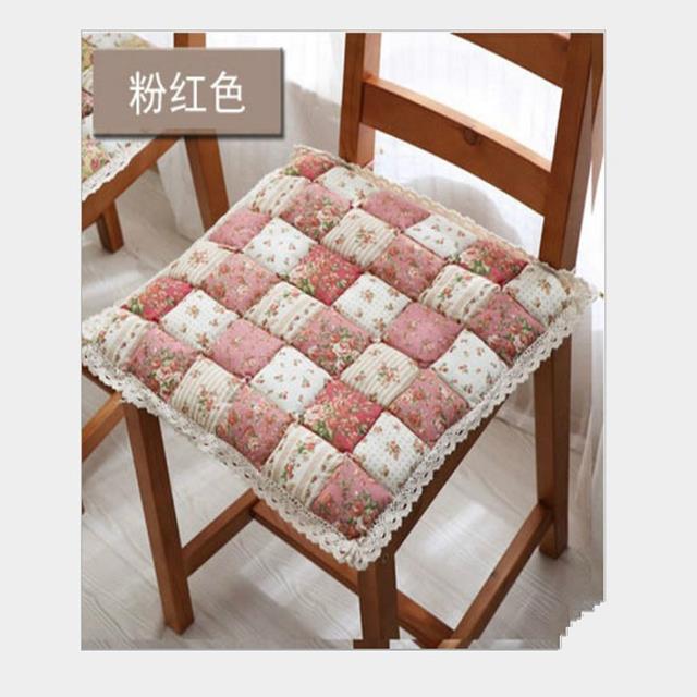 韓式田園绗縫防滑椅墊坐墊40*40cm粉色