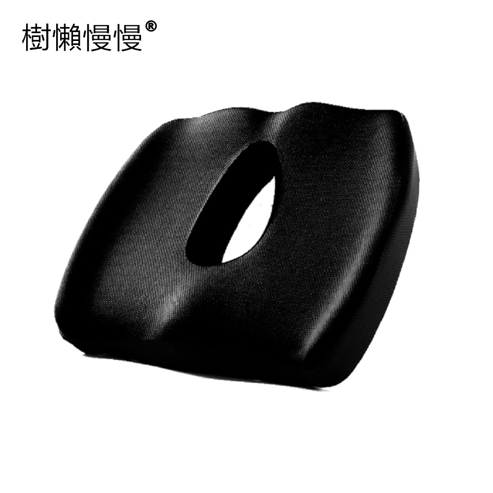 樹懶慢慢 人體工學5D透氣紓壓親膚美臀記憶坐墊T1-BK