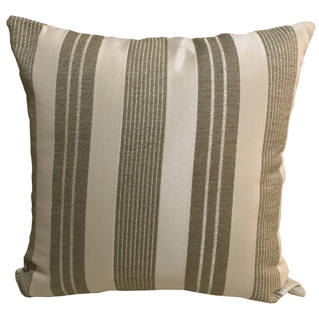 條紋米-客廳沙發絨布抱枕(米)50cm*50cm/腰枕/午安枕/枕套含枕芯2入/臺灣製MIT【宜欣居傢飾】